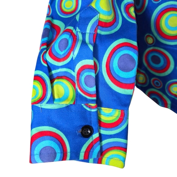 Jogal Colorful Circle Pattern Button Down Shirt Size L - Picture 2 of 7